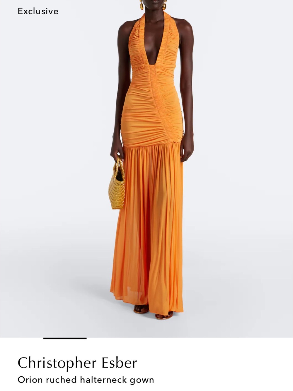 NWT Christopher Esber Orion dress Orange